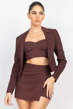 Load image into Gallery viewer, Cami Top Jacket & Skorts Set