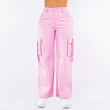 Load image into Gallery viewer, WIDE LEG CARGO POCKET PANTS