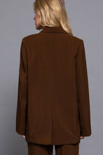 Load image into Gallery viewer, Long Sleeve Notched Collar with Front Button Closure Blazer