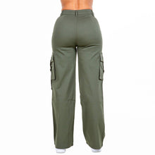 Load image into Gallery viewer, WIDE LEG CARGO POCKET PANTS