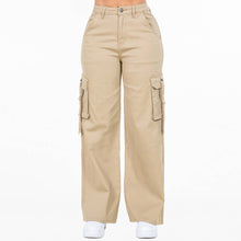 Load image into Gallery viewer, WIDE LEG CARGO POCKET PANTS