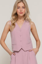 Load image into Gallery viewer, V-Neckline with Front Button Closure Vest
