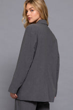 Load image into Gallery viewer, Long Sleeve Notched Collar with Front Button Closure Blazer
