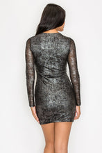 Load image into Gallery viewer, Damaris Foil Mesh Dress
