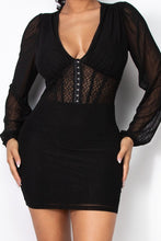 Load image into Gallery viewer, Carola Mesh Mini Dress
