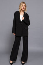 Load image into Gallery viewer, Long Sleeve Notched Collar with Front Button Closure Blazer
