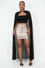 Load image into Gallery viewer, Maya foil mini skirt
