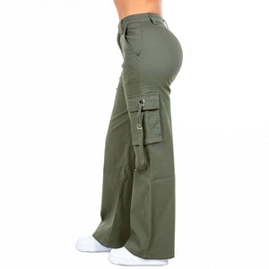 WIDE LEG CARGO POCKET PANTS