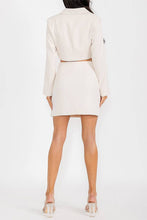Load image into Gallery viewer, Julia BLAZER WITH CROP TOP &amp; ZIP UP MINI SKIRT 3PC. SET
