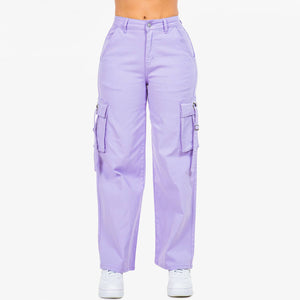 WIDE LEG CARGO POCKET PANTS