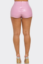 Load image into Gallery viewer, Pink Pu Leather Skort
