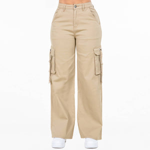 WIDE LEG CARGO POCKET PANTS