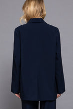 Load image into Gallery viewer, Long Sleeve Notched Collar with Front Button Closure Blazer
