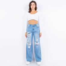 Load image into Gallery viewer, WIDE LEG RELEASED HEM JEANS

