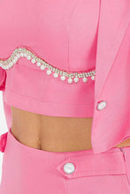 Load image into Gallery viewer, Julia BLAZER WITH CROP TOP &amp; ZIP UP MINI SKIRT 3PC. SET
