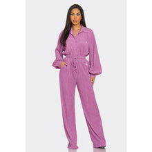 Load image into Gallery viewer, Rhinestone Button Down Shirt Pant Set
