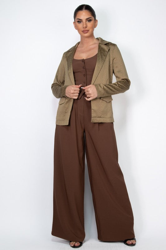 Silky Rhinestones Jacket