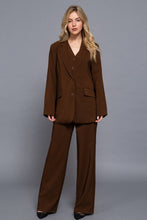 Load image into Gallery viewer, Long Sleeve Notched Collar with Front Button Closure Blazer
