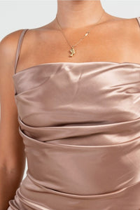 Karina Satin Midi Dress