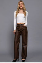 Load image into Gallery viewer, Brown leather pants

