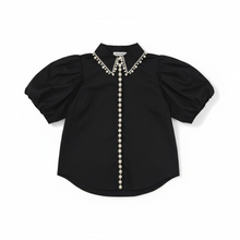 Load image into Gallery viewer, Minnie Black Rhinestone shirt
