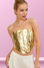 Load image into Gallery viewer, Gold Corset Top
