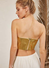 Load image into Gallery viewer, Gold Corset Top
