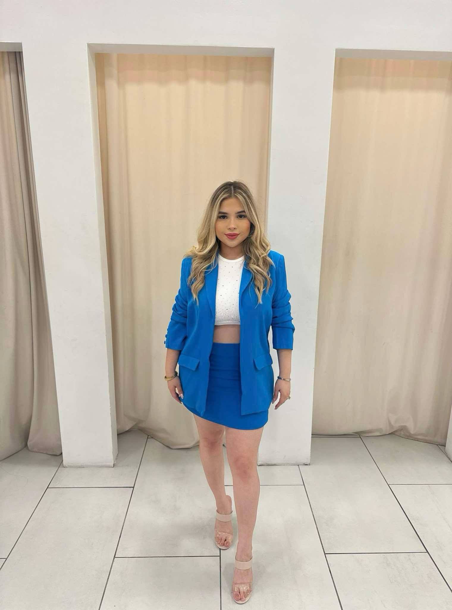 Alize Blue Skirt Set