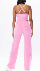 Terry Cargo Pants Set