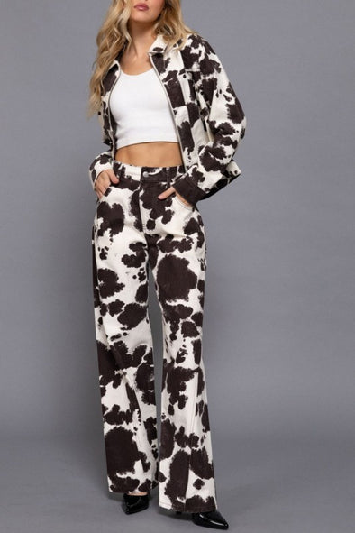 Cow Print Pants