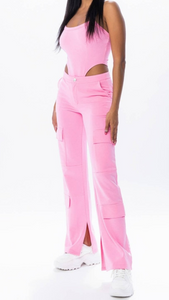 Terry Cargo Pants Set